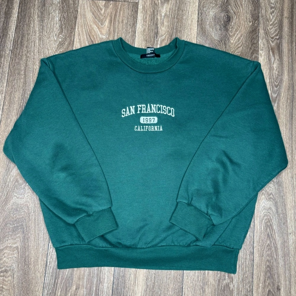 Forever 21 Embroidered San Francisco Pullover Sweatshirt